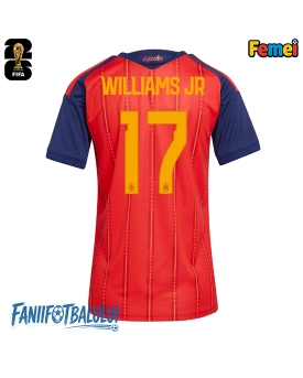 Spania Nico Williams #17 Echipament de Fotbal Replică Mondial 2026 Femei Acasa